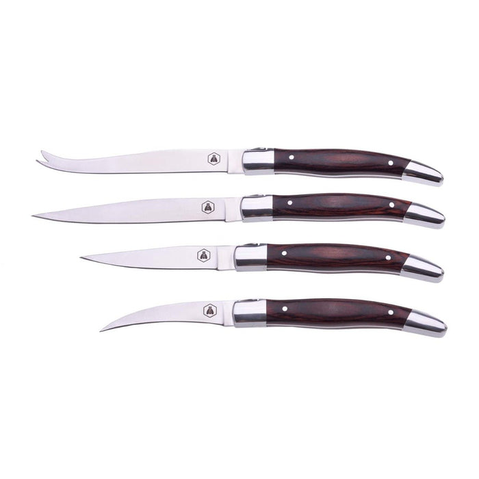 Laguiole KNIVE PAKKA TRÆ 4STK