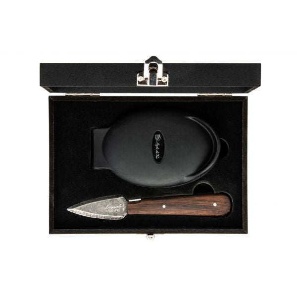 Østerskniv Laguiole Wenge Sort Stonewash SÆT SdV