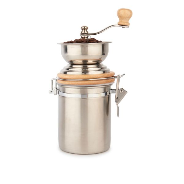 Kaffekværn inlk. opbevaring rustfrit stål La Cafetière