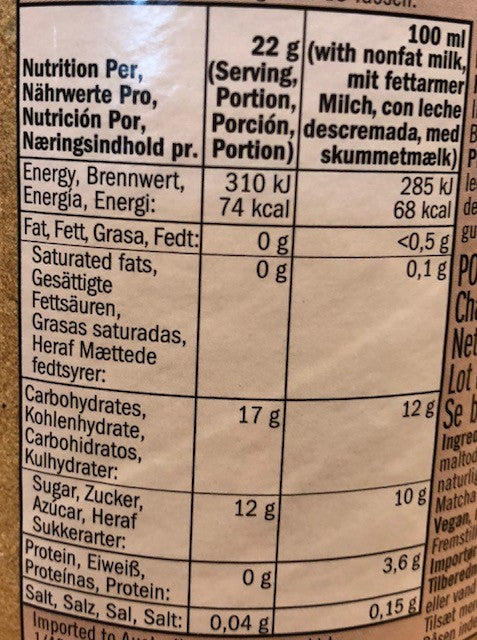 David Rio Power Matcha Chai 398g