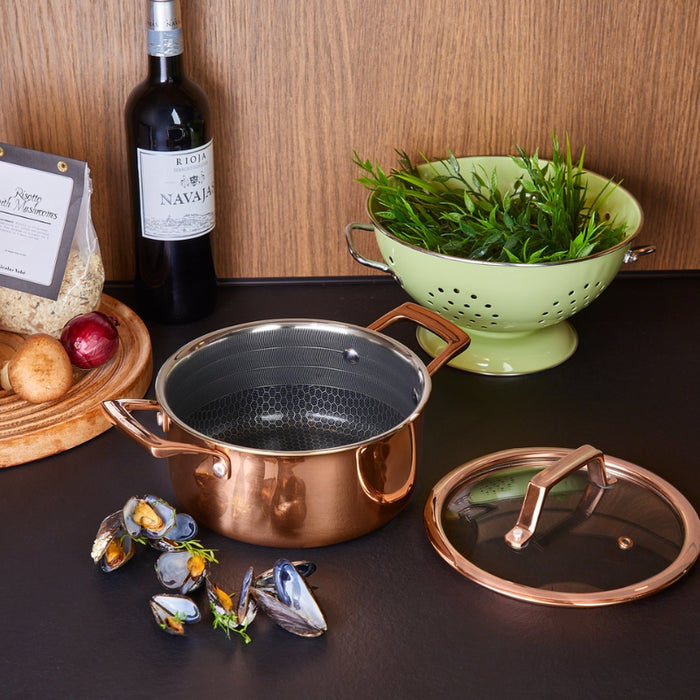 Hâws Santo Gryde 2,2 L med låg og hybridbelægning – Rose Gold