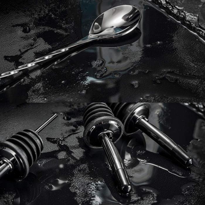 Cocktailshaker sæt med 20 dele med stander - Gunmetal