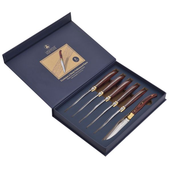 Laguiole Heritage 6stk steakknive Pekka træ