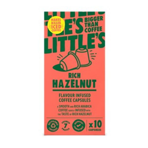 Kaffekapsler med hasselnøddesmag 55g Littles