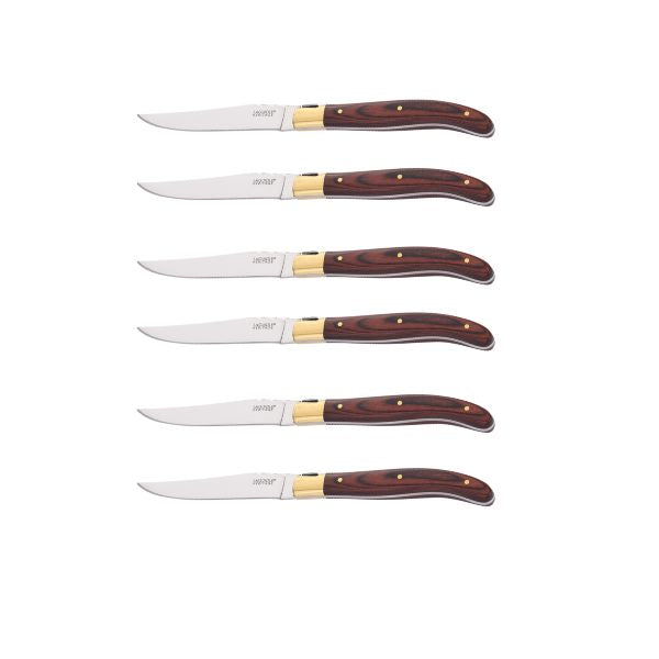 Laguiole Heritage 6stk steakknive Pekka træ