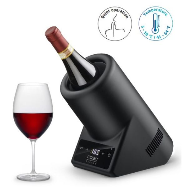 Caso WineCase One Rund Sort FL Ø9cm