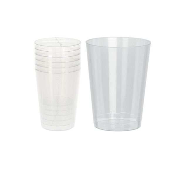 Plastglas 280ml pp sæt 6 stk