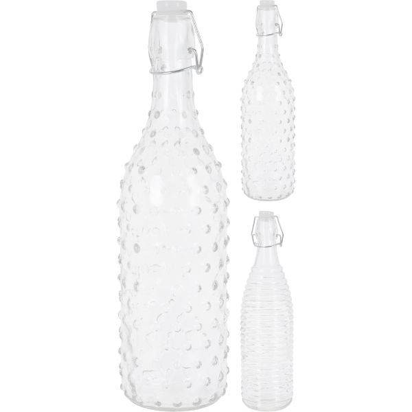 Glasflaske med svinglåg 1000ml