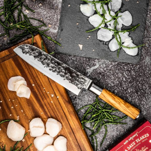 Santokukniv 18 Smedet Oliven SdV 18cm