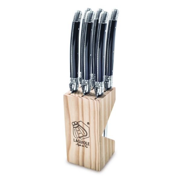 Grillknive Laguiole Sort SÆT 6 SdV
