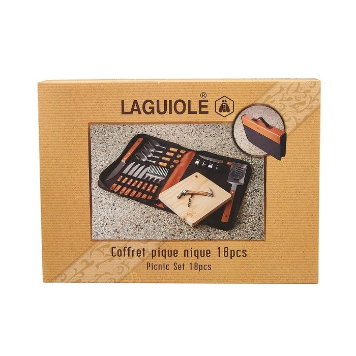 Laguiole PIKNIK SÆT MED OMSLAG 18 STK