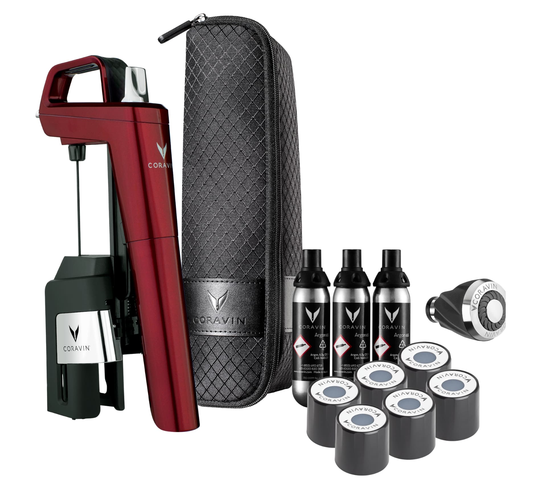 Coravin® Timeless Six+ Wine Preservation System - Rød. Coravin system ...