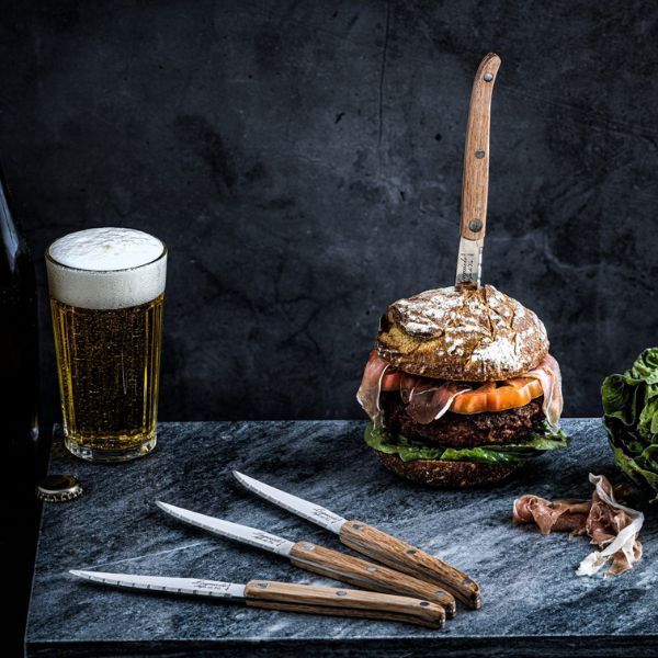 Grillknive Laguiole Eg savtakket SÆT 6 SdV