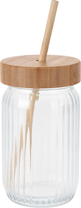 Drikkeglas med Bambus låg 500ML