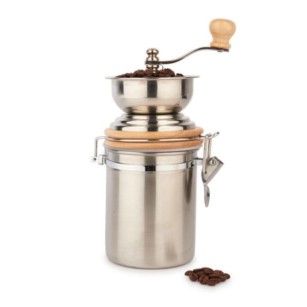Kaffekværn inlk. opbevaring rustfrit stål La Cafetière