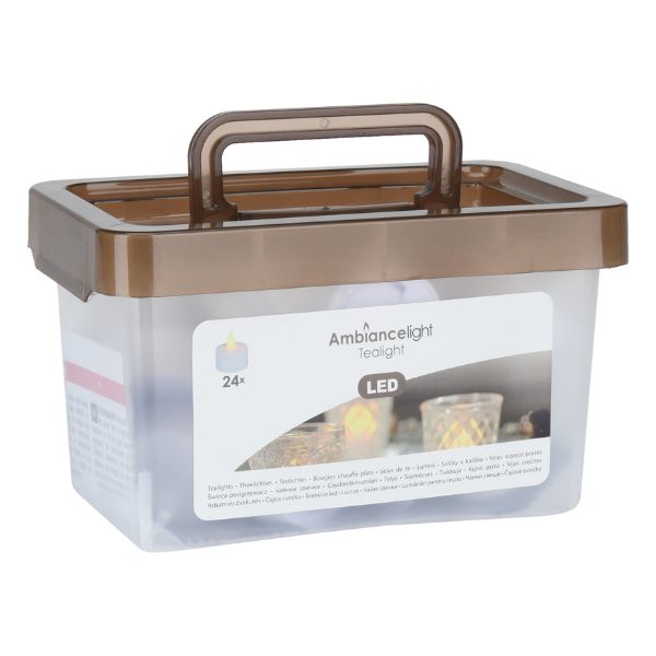 LED fyrfadslys sæt, 24 styk