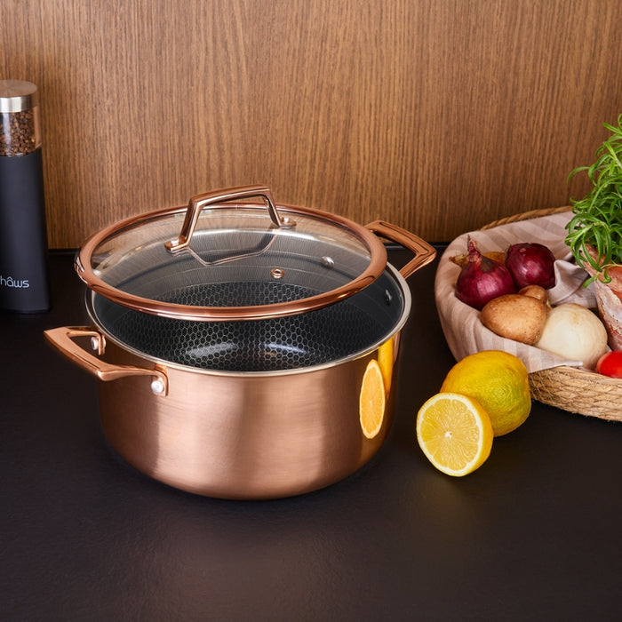 Hâws Santo Gryde 5,8 L med låg og hybridbelægning – Rose Gold