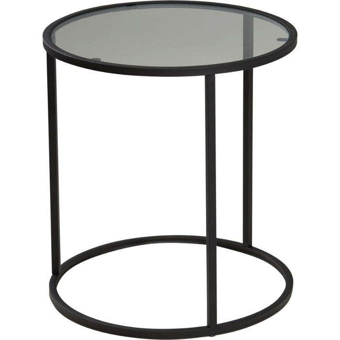 Sidebord sæt af 2 i glas og metal
