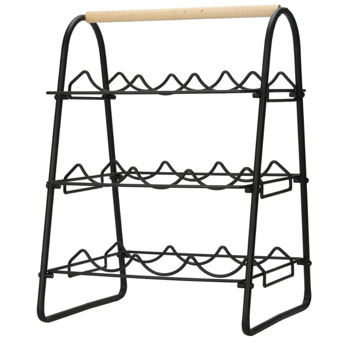 Vinreol metal til 9 flasker