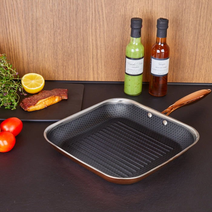 Hâws Santo Grillpande 28 cm med hybridbelægning – Rose Gold