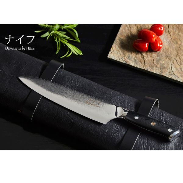 Damascus by Hâws Chef kniv 32 cm G10