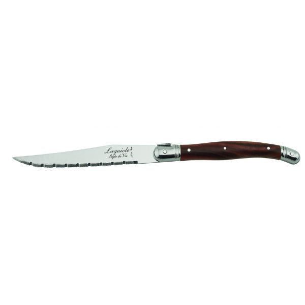 Grillknive Laguiole Mørkt Træ SÆT 6 SdV