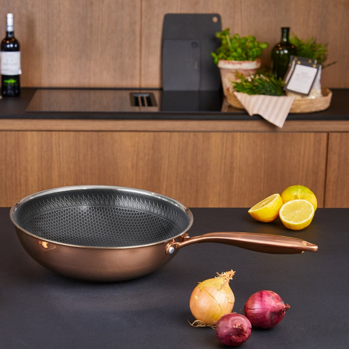 Hâws Santo Wok 28 cm med hybridbelægning – Rose Gold
